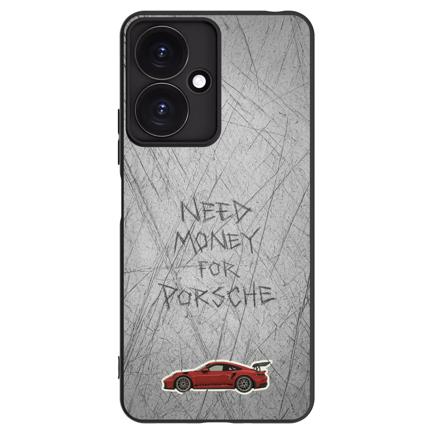 Picasee silikonowe czarne etui na Xiaomi Redmi 13C 5G - Garage Scratch