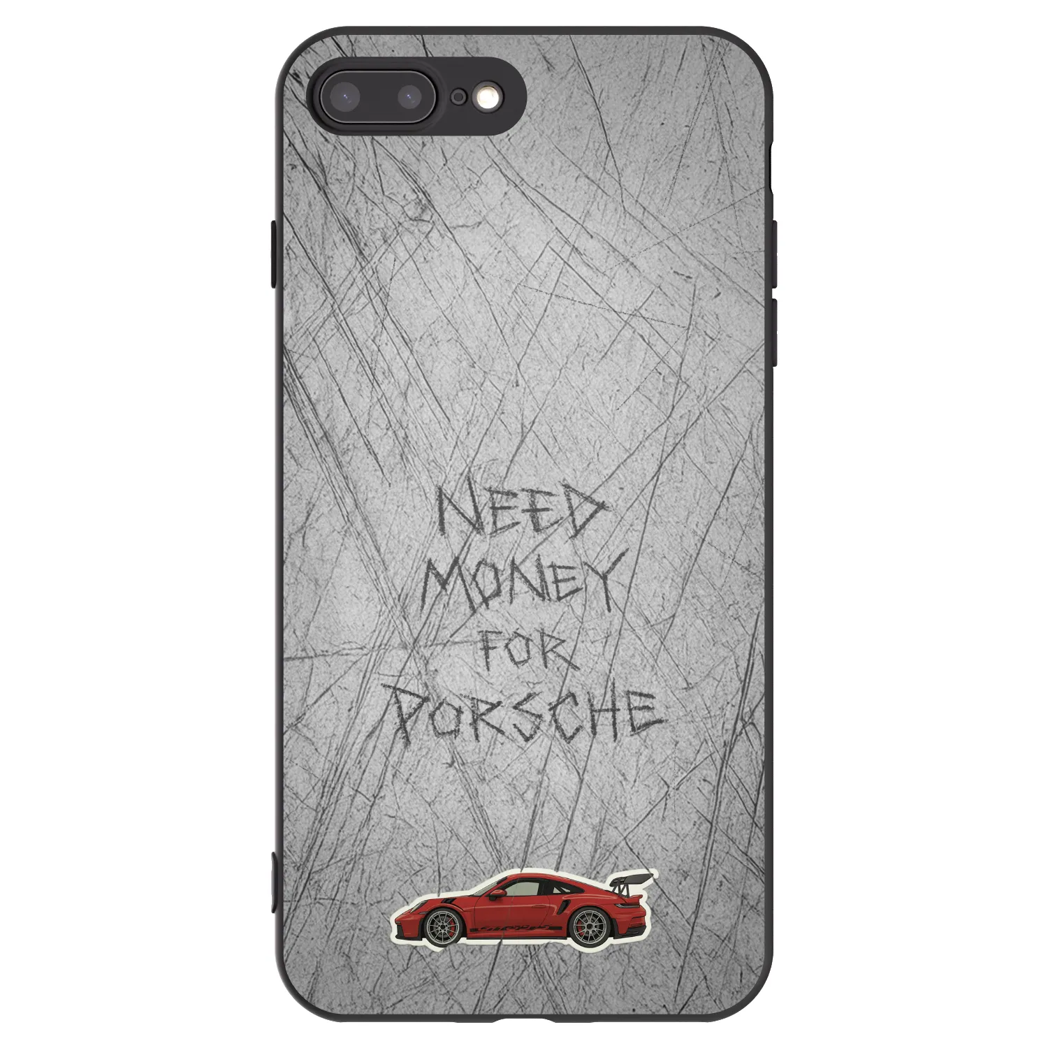 Picasee silikonowe czarne etui na Apple iPhone 7 Plus - Garage Scratch