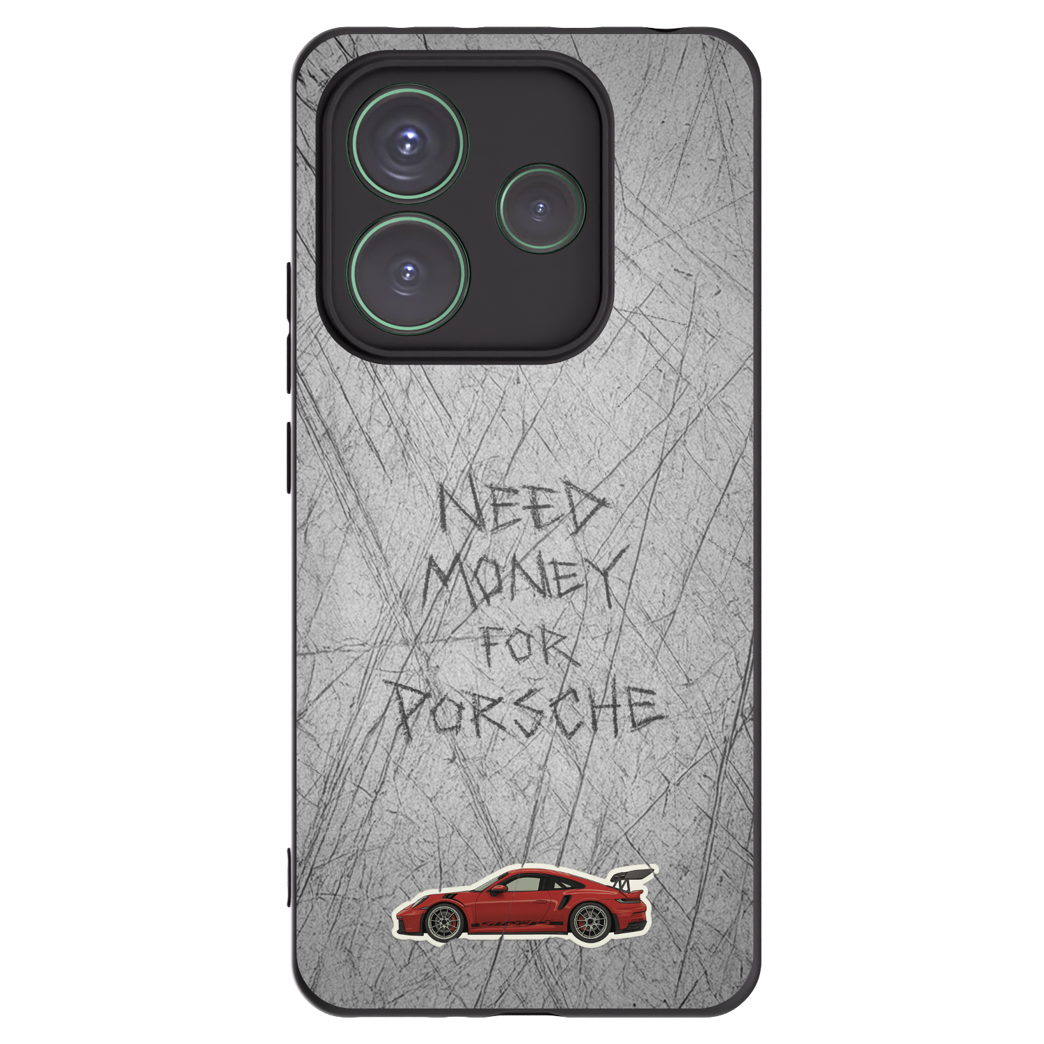 Picasee silikonowe czarne etui na Xiaomi Redmi Note 14 5G - Garage Scratch