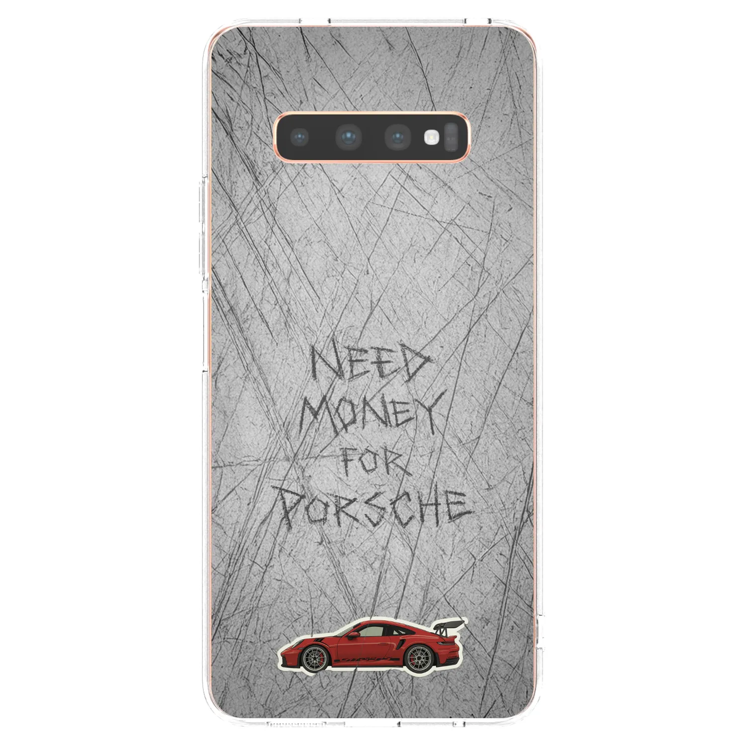 Picasee silikonowe przeźroczyste etui na Samsung Galaxy S10 Plus G975 - Garage Scratch
