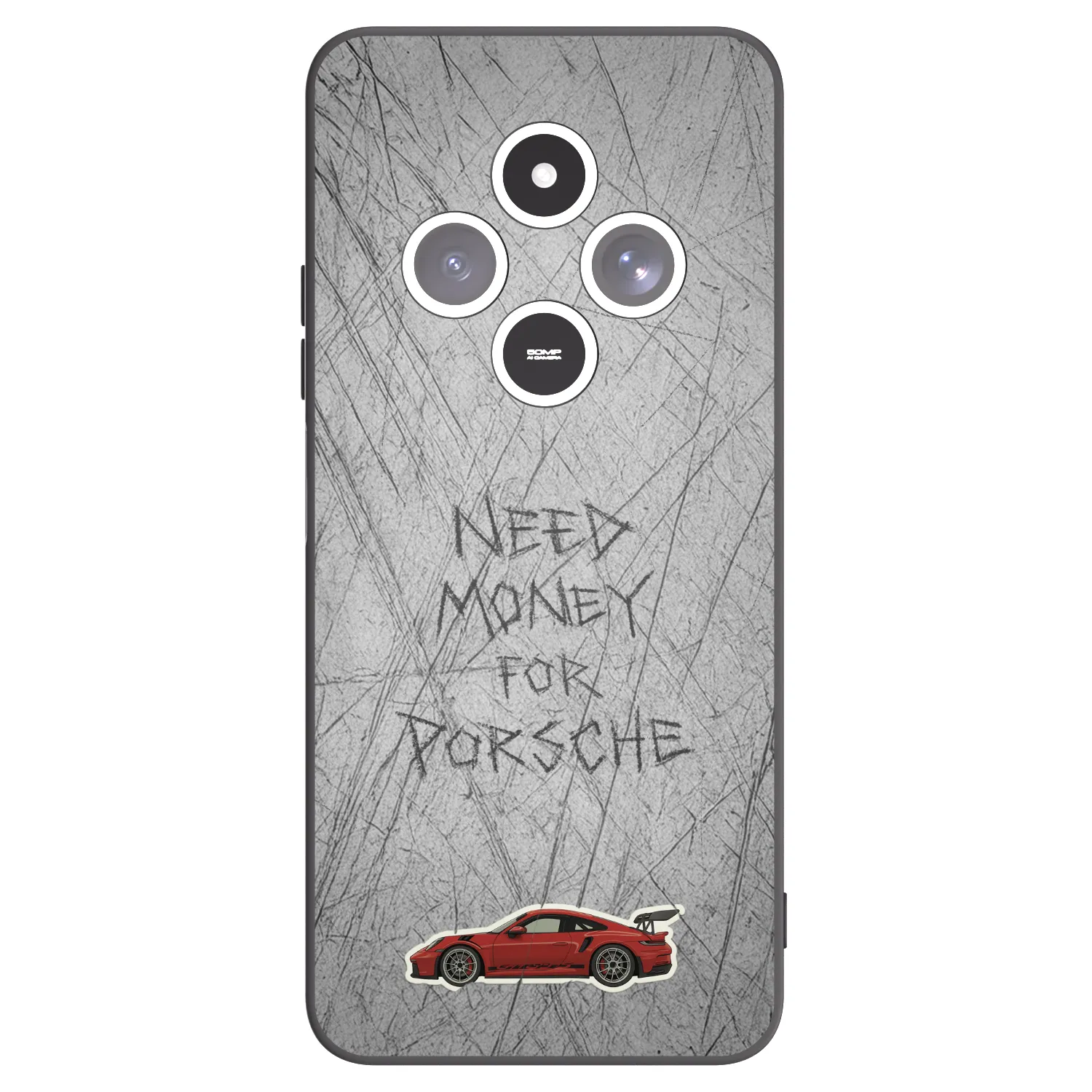 Picasee silikonowe czarne etui na Xiaomi Redmi 14C - Garage Scratch