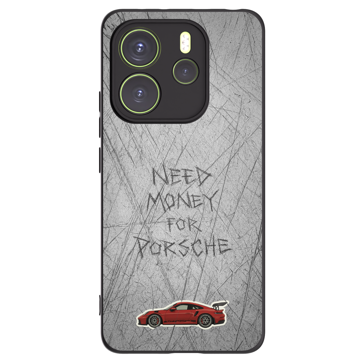 Picasee silikonowe czarne etui na Xiaomi Redmi Note 14 4G - Garage Scratch