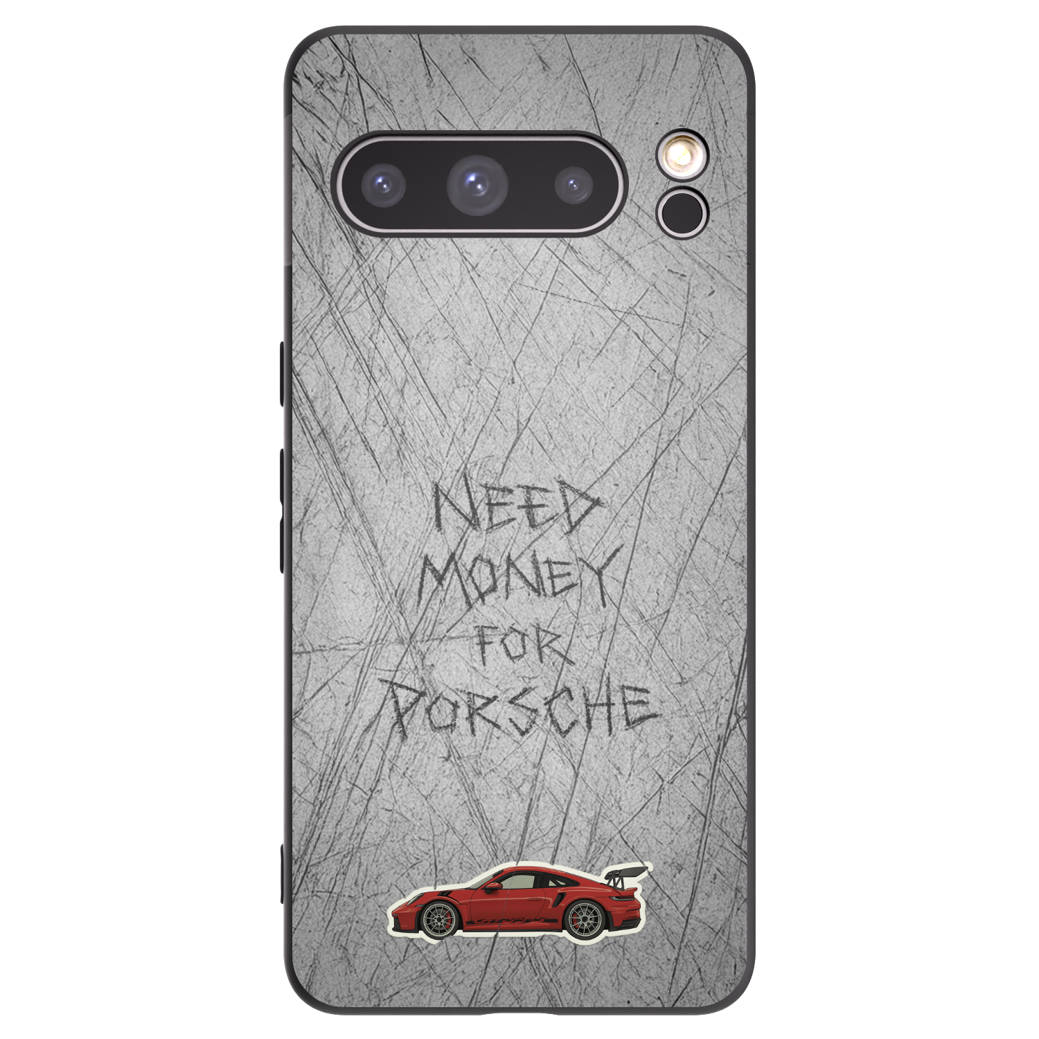 Picasee silikonowe czarne etui na Google Pixel 8 Pro - Garage Scratch