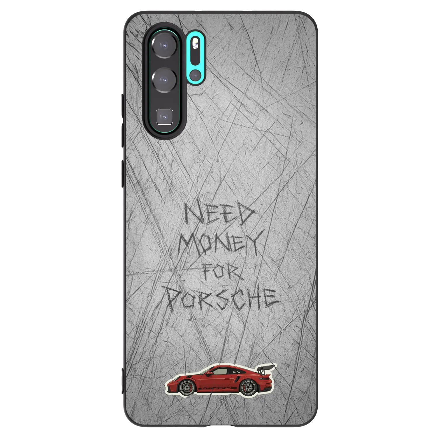 Picasee silikonowe czarne etui na Huawei P30 Pro - Garage Scratch