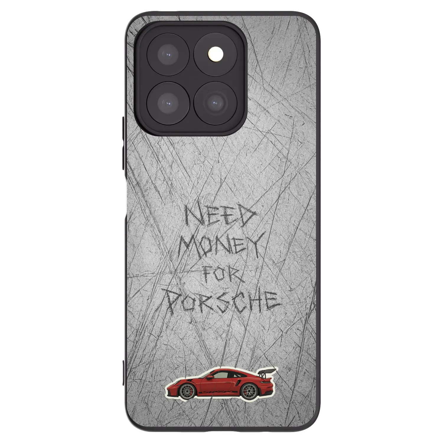 Picasee silikonowe czarne etui na Honor X8c - Garage Scratch