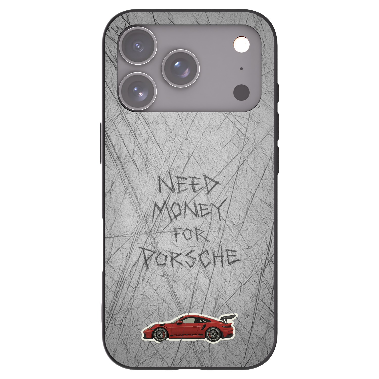 Picasee silikonowe czarne etui na Apple iPhone 17 Pro - Garage Scratch