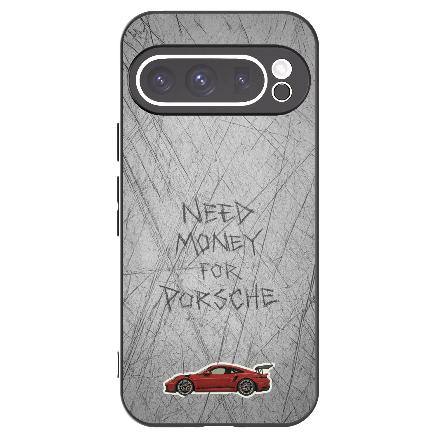 Picasee silikonowe czarne etui na Google Pixel 9 Pro XL - Garage Scratch