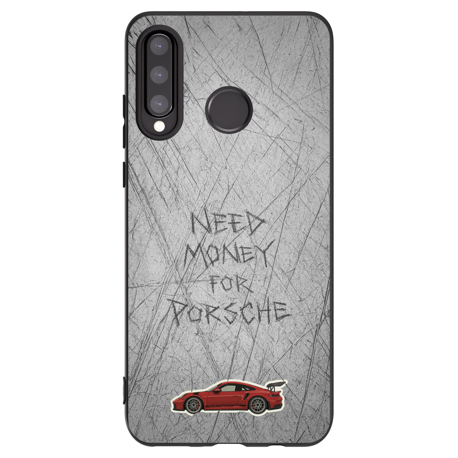 Picasee silikonowe czarne etui na Huawei P30 Lite - Garage Scratch