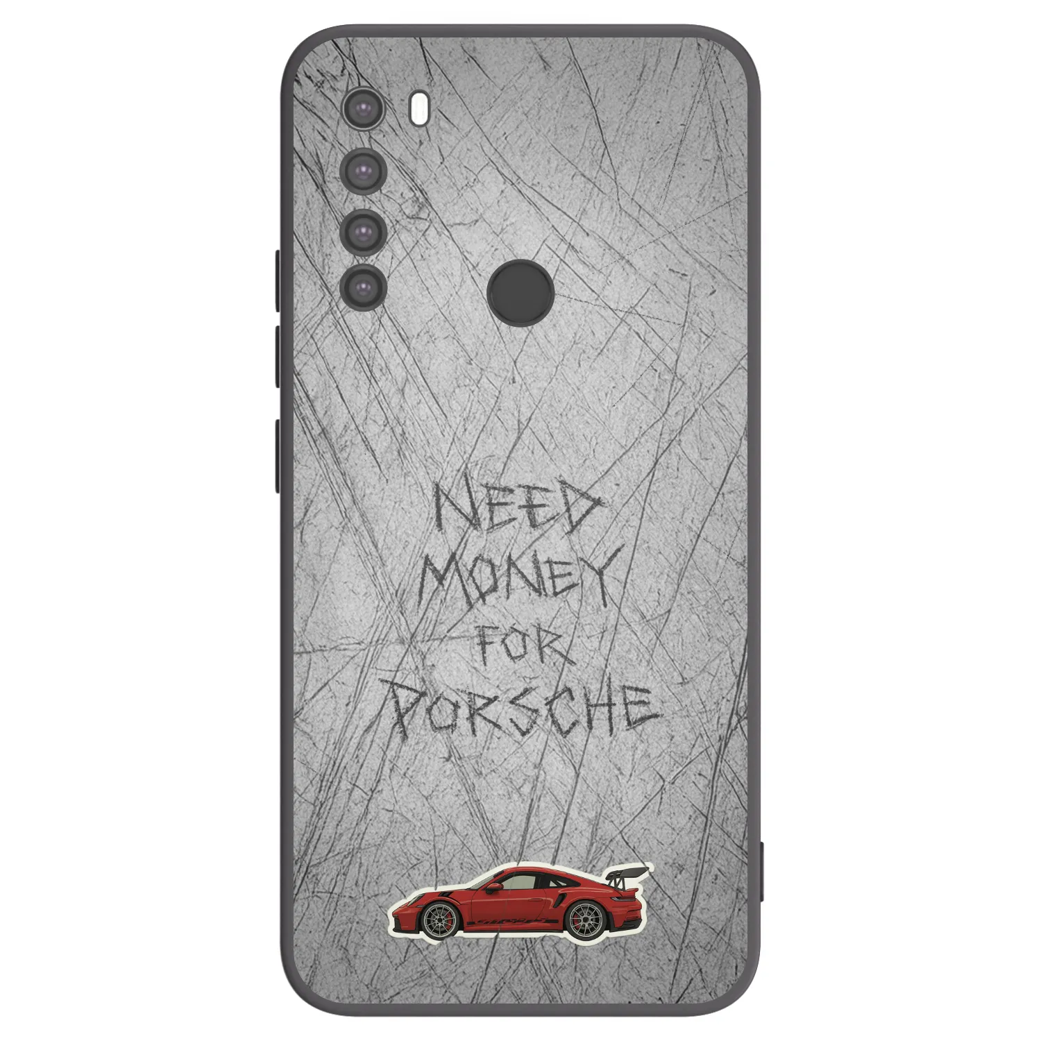 Picasee silikonowe czarne etui na Xiaomi Redmi Note 8 - Garage Scratch