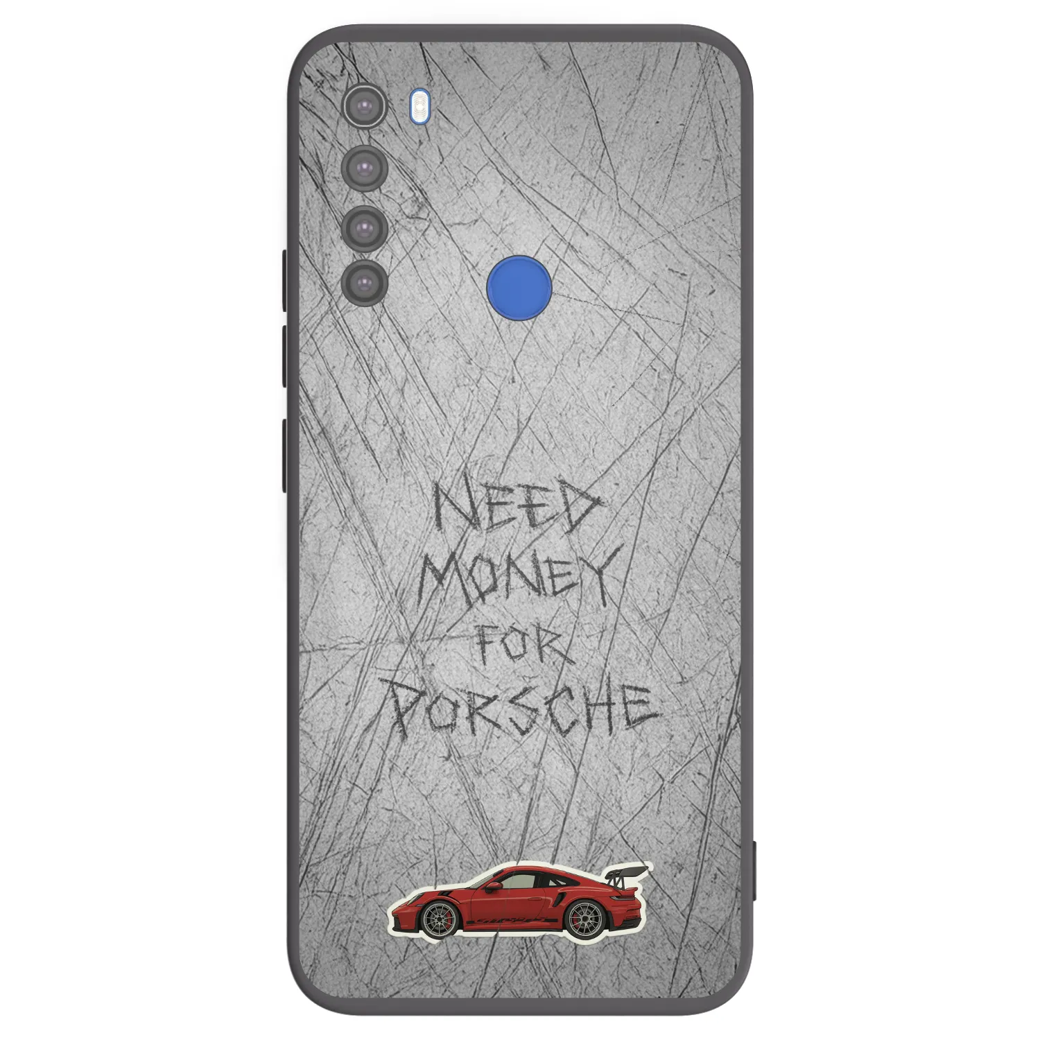 Picasee silikonowe czarne etui na Xiaomi Redmi Note 8T - Garage Scratch