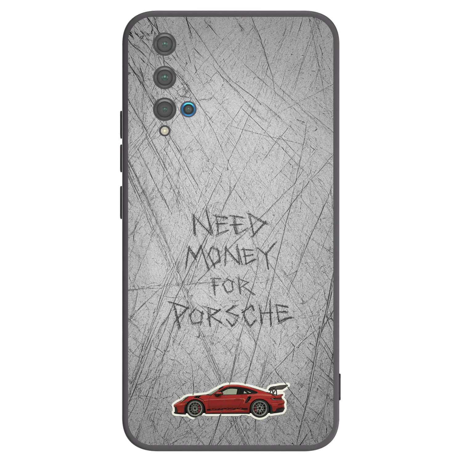 Picasee silikonowe czarne etui na Huawei Nova 5T - Garage Scratch