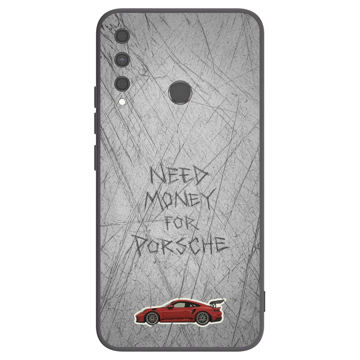 Picasee silikonowe czarne etui na Huawei P40 Lite E - Garage Scratch