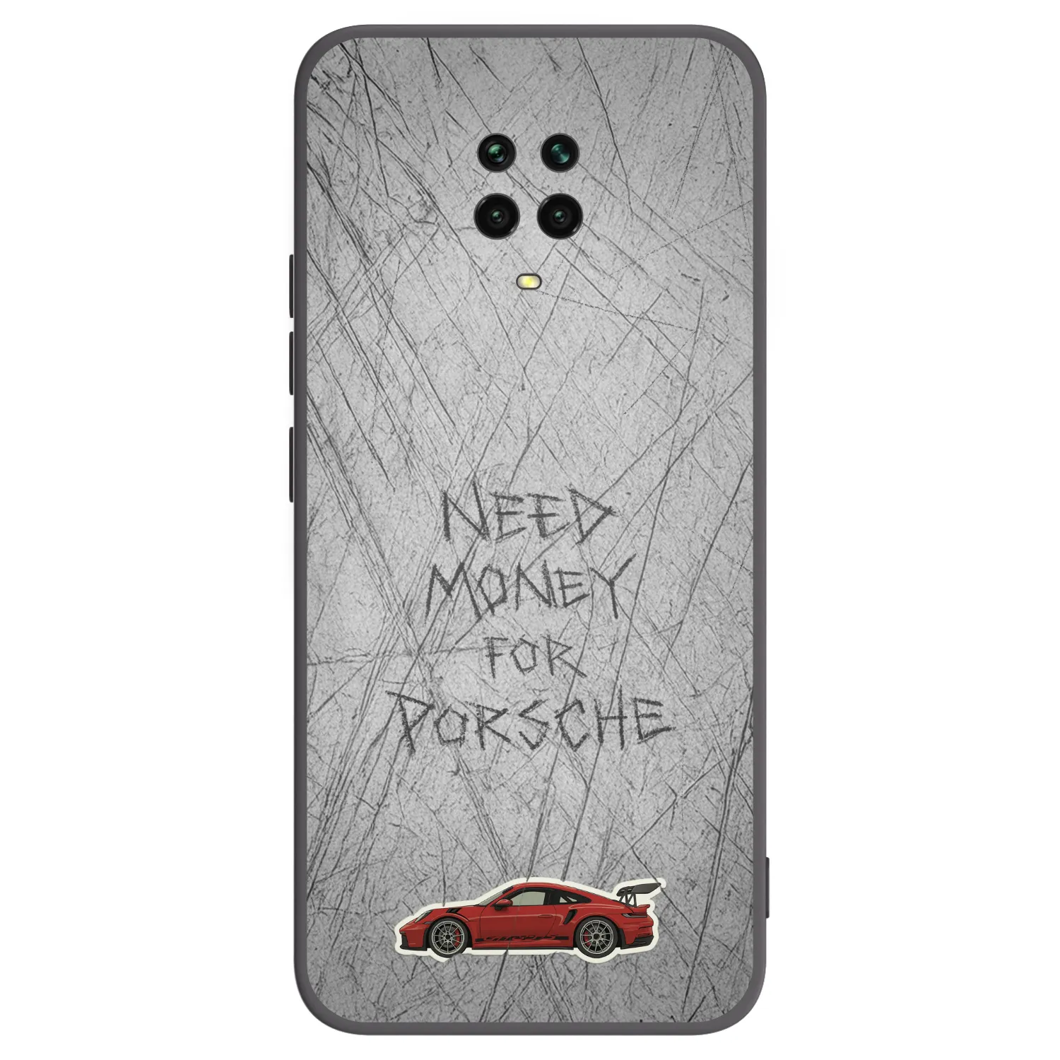 Picasee silikonowe czarne etui na Xiaomi Redmi Note 9 Pro - Garage Scratch