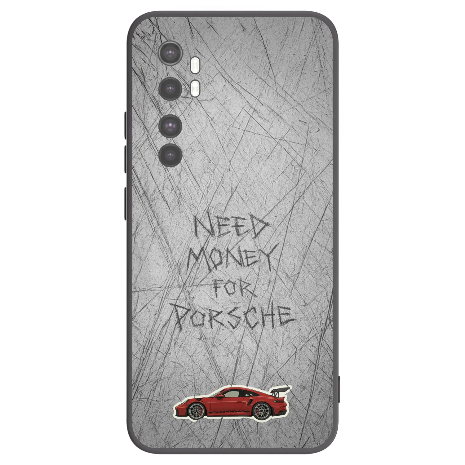 Picasee silikonowe czarne etui na Xiaomi Mi Note 10 Lite - Garage Scratch