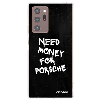 Picasee silikonowe przeźroczyste etui na Samsung Galaxy Note 20 Ultra - Black Dollar