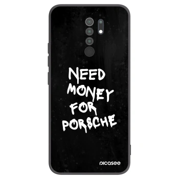 Picasee silikonowe czarne etui na Xiaomi Redmi 9 - Black Dollar