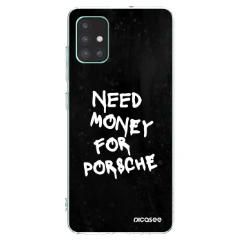 Picasee silikonowe przeźroczyste etui na Samsung Galaxy M51 M515F - Black Dollar