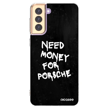 Picasee silikonowe przeźroczyste etui na Samsung Galaxy S21+ 5G G996F - Black Dollar