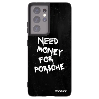 Picasee silikonowe czarne etui na Samsung Galaxy S21 Ultra 5G G998B - Black Dollar