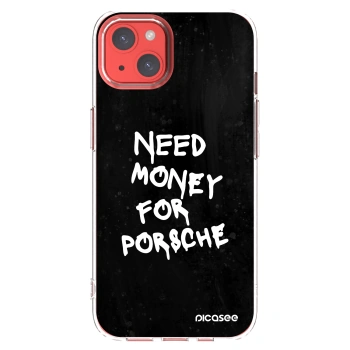 Picasee silikonowe przeźroczyste etui na Apple iPhone 13 - Black Dollar