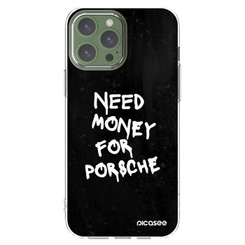 Picasee silikonowe przeźroczyste etui na Apple iPhone 13 Pro Max - Black Dollar