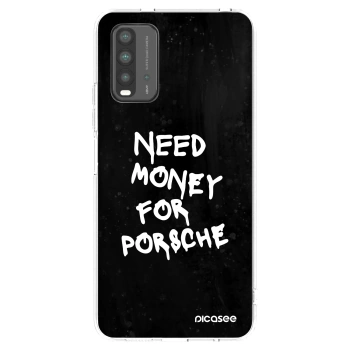 Picasee silikonowe przeźroczyste etui na Xiaomi Redmi 9T - Black Dollar