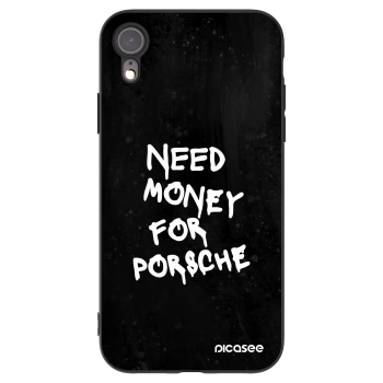 Picasee silikonowe czarne etui na Apple iPhone XR - Black Dollar