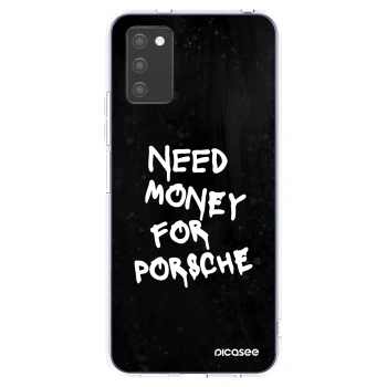 Picasee silikonowe przeźroczyste etui na Samsung Galaxy A02s A025G - Black Dollar
