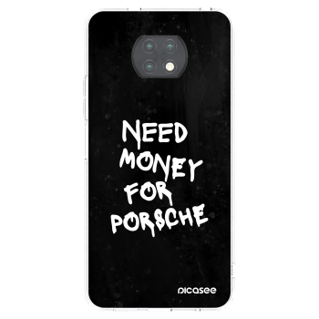 Picasee silikonowe przeźroczyste etui na Xiaomi Redmi Note 9T - Black Dollar