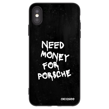 Picasee silikonowe czarne etui na Apple iPhone XS Max - Black Dollar