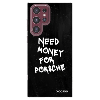 Picasee silikonowe przeźroczyste etui na Samsung Galaxy S22 Ultra 5G - Black Dollar