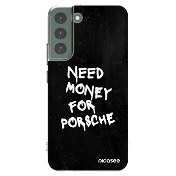 Picasee silikonowe przeźroczyste etui na Samsung Galaxy S22+ 5G - Black Dollar