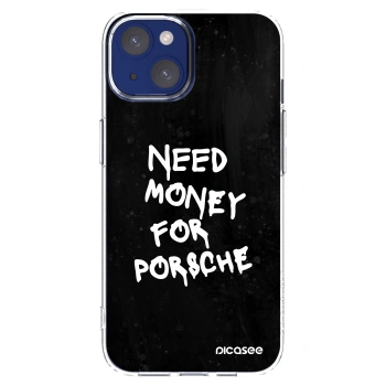 Picasee silikonowe przeźroczyste etui na Apple iPhone 14 - Black Dollar