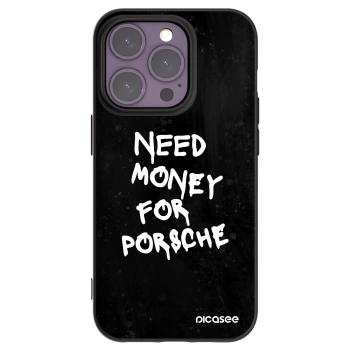 Picasee silikonowe czarne etui na Apple iPhone 14 Pro - Black Dollar