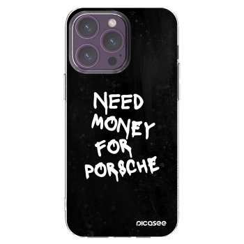Picasee silikonowe przeźroczyste etui na Apple iPhone 14 Pro Max - Black Dollar