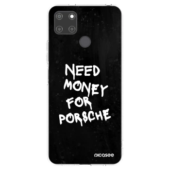 Picasee silikonowe przeźroczyste etui na Realme C21Y - Black Dollar