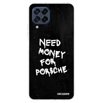 Picasee silikonowe przeźroczyste etui na Samsung Galaxy M53 5G - Black Dollar