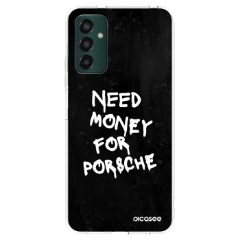 Picasee silikonowe przeźroczyste etui na Samsung Galaxy M13 M135F - Black Dollar