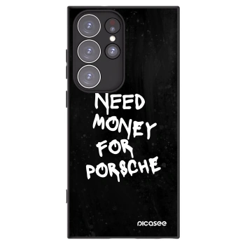 Picasee silikonowe czarne etui na Samsung Galaxy S23 Ultra 5G - Black Dollar