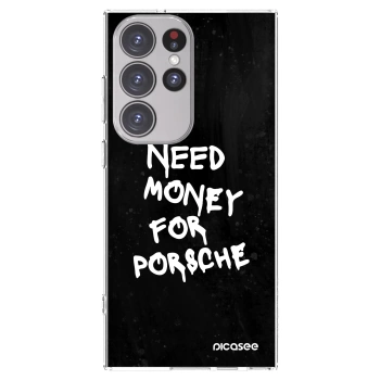 Picasee silikonowe przeźroczyste etui na Samsung Galaxy S23 Ultra 5G - Black Dollar