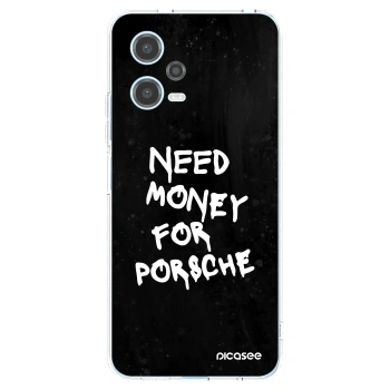 Picasee silikonowe przeźroczyste etui na Xiaomi Redmi Note 12 5G - Black Dollar