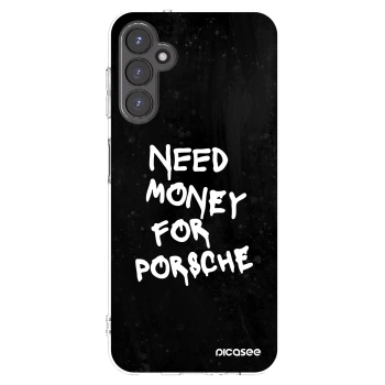 Picasee silikonowe przeźroczyste etui na Samsung Galaxy A14 4G A145R - Black Dollar