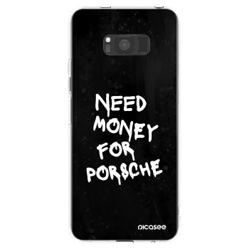 Picasee silikonowe przeźroczyste etui na Samsung Galaxy S8 G950F - Black Dollar