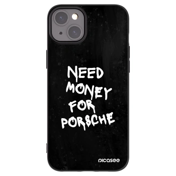 Picasee silikonowe czarne etui na Apple iPhone 15 Plus - Black Dollar