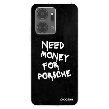 Picasee silikonowe przeźroczyste etui na Honor X7a - Black Dollar