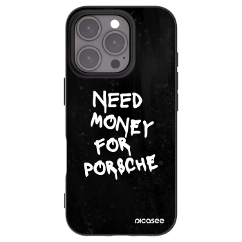 Picasee silikonowe czarne etui na Apple iPhone 16 Pro - Black Dollar