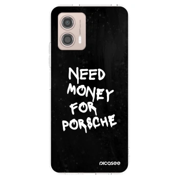 Picasee silikonowe przeźroczyste etui na Motorola Moto G53 5G - Black Dollar