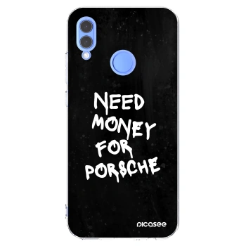 Picasee silikonowe przeźroczyste etui na Honor 10 Lite - Black Dollar