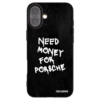 Picasee silikonowe czarne etui na Apple iPhone 16 Plus - Black Dollar
