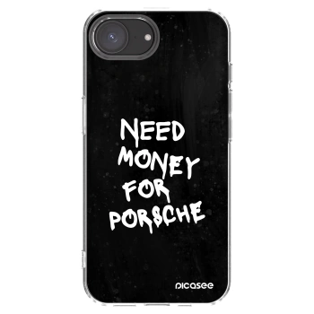 Picasee silikonowe przeźroczyste etui na Apple iPhone 16e - Black Dollar